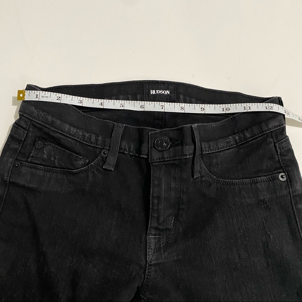 Hudson jeans krista skinny destroyed black size 25 - Picture 5 of 8